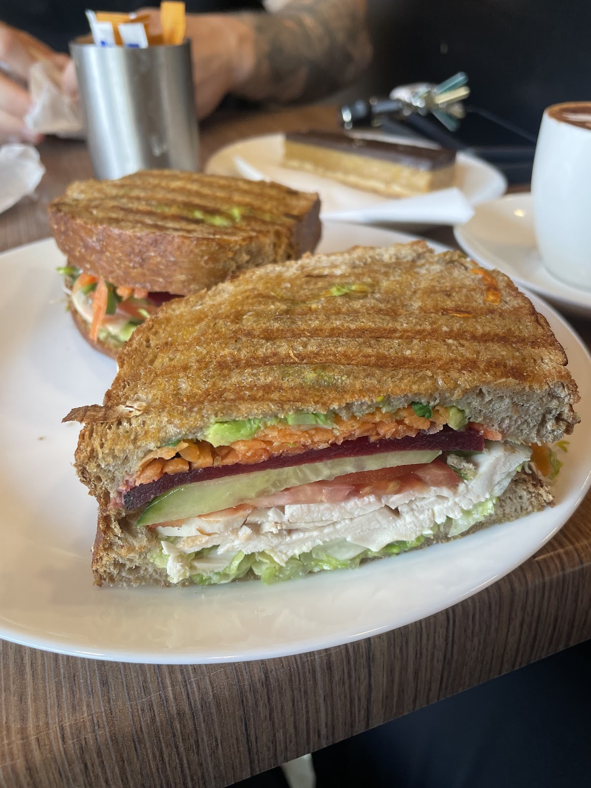 Two cafe sandwiches with fresh fillings, shown in a Google Maps community photo